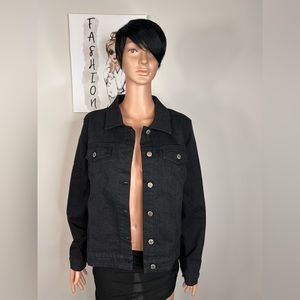 Plus Size Denim Stretchy Jacket